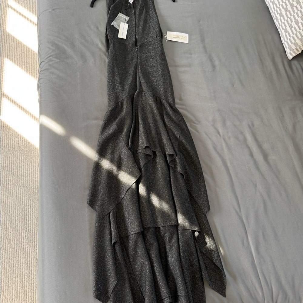 Proenza Schouler Shimmering Black and Silver Dress